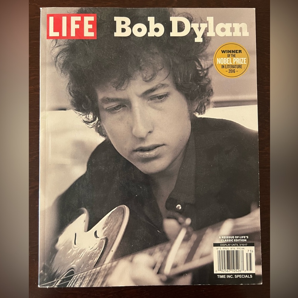 Life Magazine “Bob Dylan” Winner of The Nobel Peace Prize 2016/2017